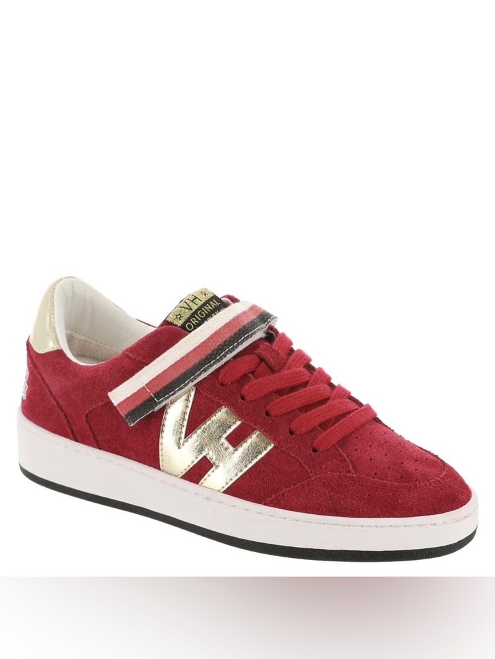 Vintage Havana Red Suede Sneaker with Gold Accent SZ10 BNWT